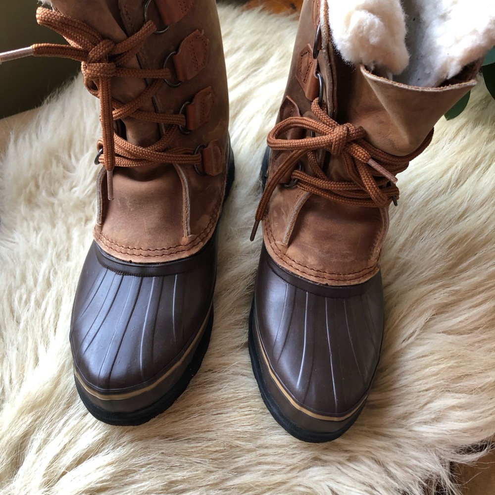 SOLD Sorel chestnut leather winter boots - Picture 7 of 11